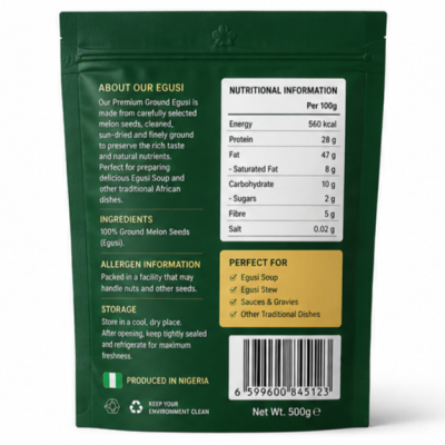 Premium Ground Egusi (Melon Seeds) – 500g